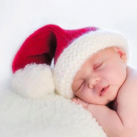 Huggalugs Other - NWT Baby Toddler Knit Santa Beanie Pom Pom Hat Boys Girls 0-6M 6-24M